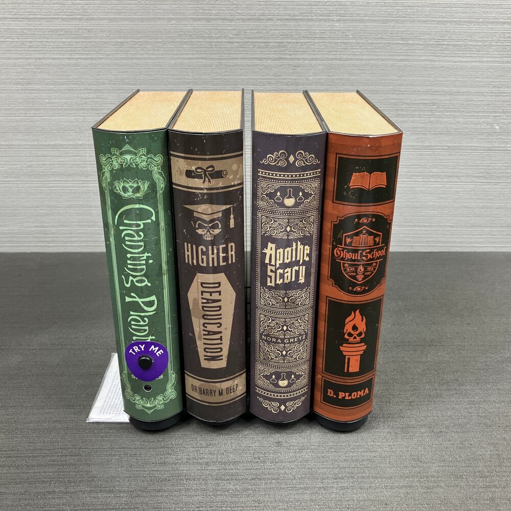 2024 Haunted Living 8” Musical Haunted Moving Books Halloween Animatronic